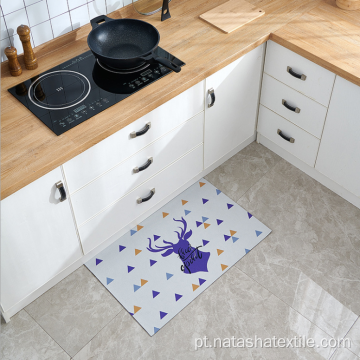 Tapetes de cozinha com estampa de desenhos animados tapetes absorventes antiderrapantes